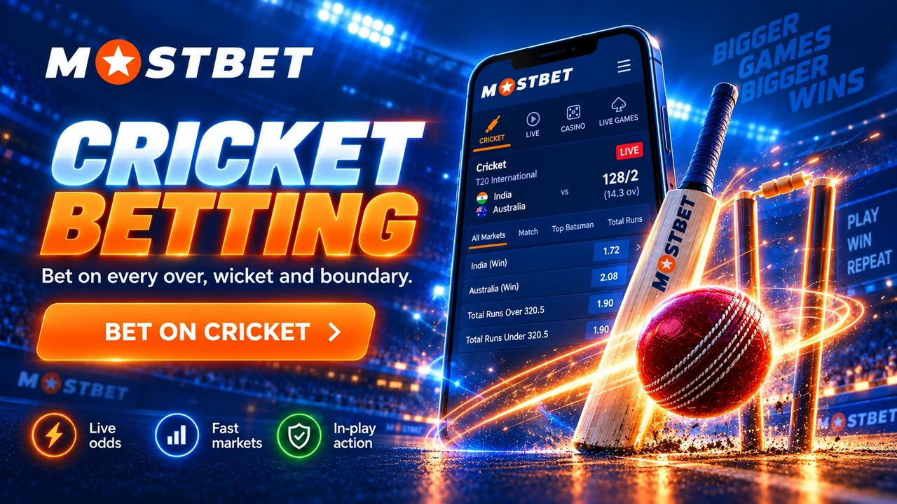 Mostbet क्रिकेट बेटिंग: IPL, ICC और घरेलू मैचों पर लाइव ऑड्स