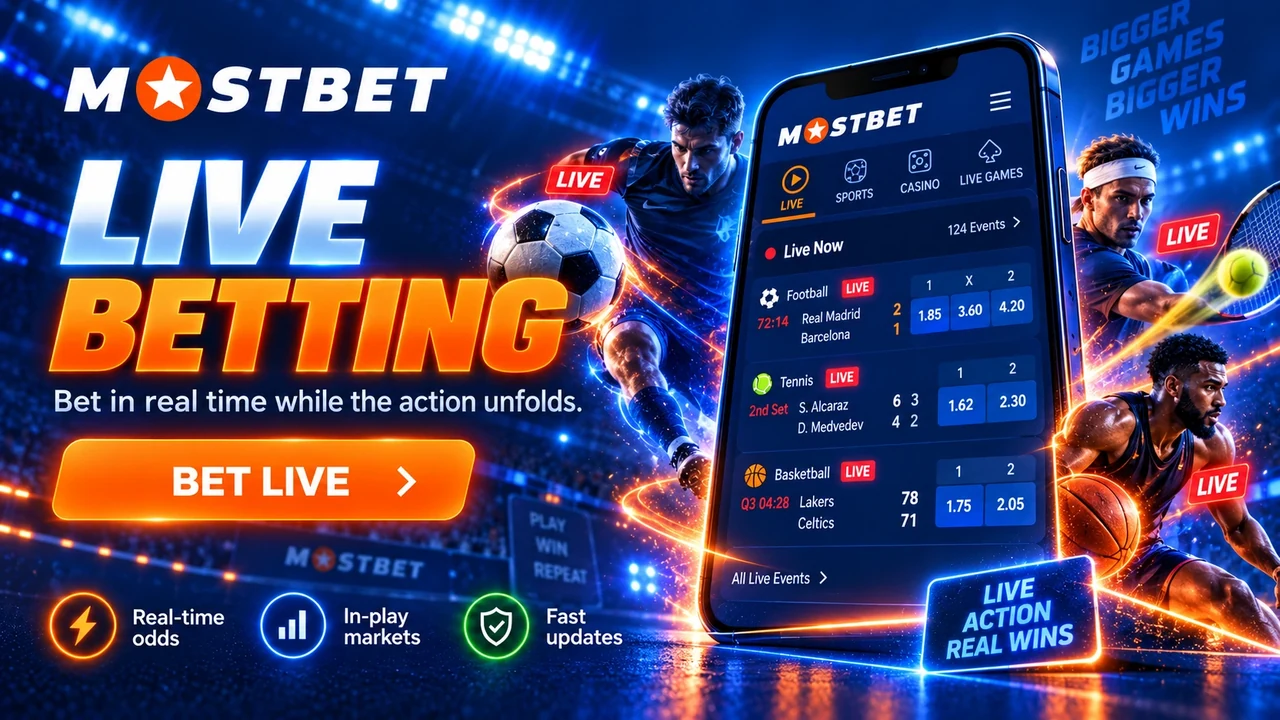 Mostbet लाइव बेटिंग: इन-प्ले ऑड्स, स्ट्रीम और कैश आउट